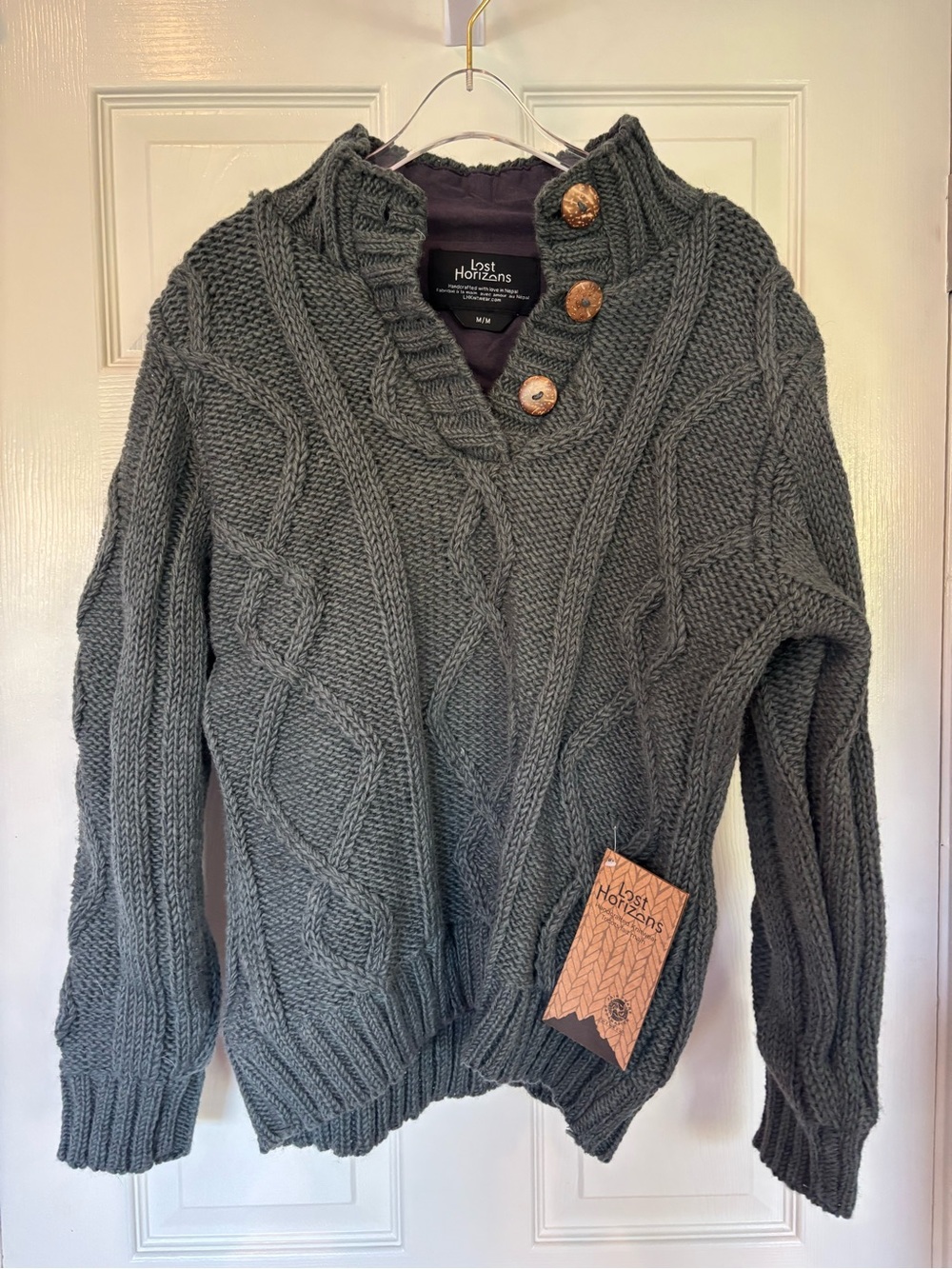 Lost Horizons Chunky Cable Knit Sweater - Medium